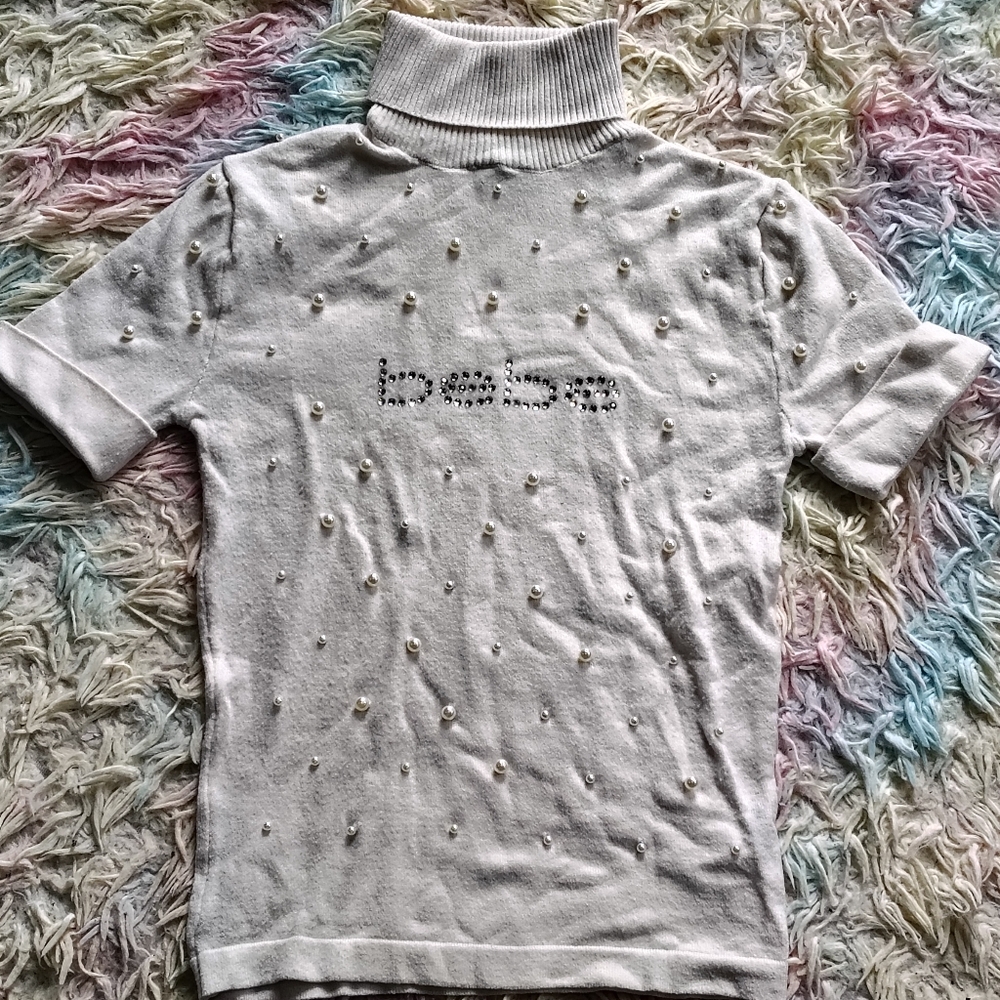 Bebe White Short Sleeve Tee